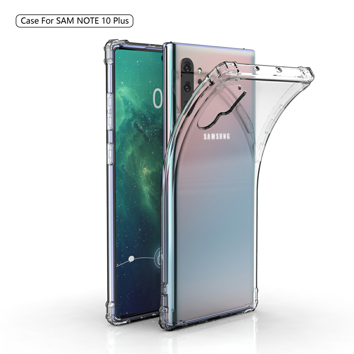 【あす楽】Galaxy Note10 Plus ケース SC-01M SCV45 ケース クリアスマホケース カバー 高品質 TPU ソフトケース クリアケース ( 透明 / 衝撃吸収 / 背面マイクロドット加工 / ストラップホール / ストラップ付 ) Galaxy ノート10プラス ギャラクシー note10+