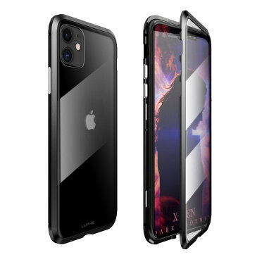 luphie 正規品 iphone11 ケース luphie 全面保護 両面ガラス iphone11pro ケース iphone11promax ケース アルミバンパー 磁石止め 多点吸着 マグネット磁石 ガラスバックプレート 両面9H強化ガラス フルガード バンパー マグネット クリア ケース LUPHIE ケース