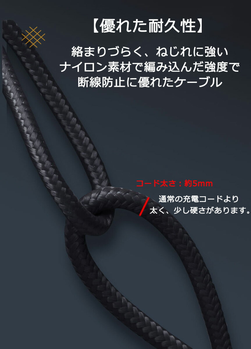 ストレート / L字型 0.5mType C to Type C ケーブル 100W 5A PD対応 急速充電 USB 3.1 Gen2 10Gbps データ転送 4K/60Hz 映像出力 タイプC 充電ケーブル ナイロン 編み Macbook Pro iPadPro Galaxy Macbook Air
