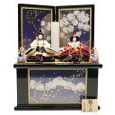 雛人形 収納飾り 雛ごよみ 千匠 小三五 親王 桜刺繍 押し花屏風月桜の調べ 2024-yg049 幅55cm 収納飾 2人 ひな人形 お雛様 桃の節句 節句 ...