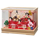 雛人形 ケース飾り 舞姫 小三五 五人飾り 幅53cm ホワイトオーク アクリルケース 電気入雪洞付 f2-8 ケース入り ひな人形