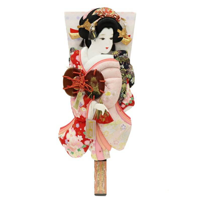 羽子板 羽子板単品 あいり 浅妻 18号 高さ56cm 友禅×金襴 (2024-tst075) 押絵振袖羽子板 単品（羽子板のみ） お正月飾り