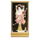 羽子板 ケース飾り ももか 15号 高さ62cm ももか 花 しおりケース (2025-ts043) 押絵振袖羽子板 ケース入り お正月飾り