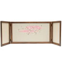 アウトレット品 雛人形屏風単品 13号華宝屏風 古代塗金彩かすみに桜倫光白 21ya1114 飾り幅目安90〜100cm (A-120sb) インテリア ディス...