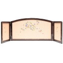 アウトレット品 雛人形屏風単品 13号雪輪桜屏風 古代紫刺繍花丸倫光ピンクG 21ya1125 飾り幅目安90〜100cm (A-131sb) インテリア ディ...