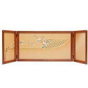 アウトレット品 雛人形屏風単品 13号三月屏風 栄華 金彩鉄線ケヤキ 21ya1403 飾り幅目安90〜100cm (sn214) インテリア ディスプレイ 見...