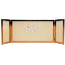 アウトレット品 雛人形屏風単品 15号三月屏風 王朝刺繍金彩花丸 21ya1405 飾り幅目安105〜115cm (sn216) インテリア ディスプレイ 見切...