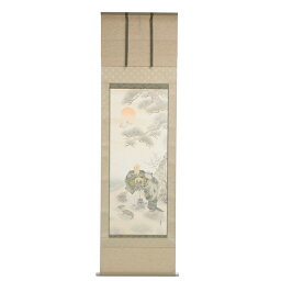 アウトレット品 掛軸慶祝画 尺五 高砂 (筆者：植田寿甫) 高さ189cm (22a-ya-2369) インテリア ディスプレイ 見切処分品