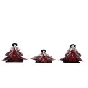 アウトレット品 雛人形三人官女単体 人形のみ 六寸官女揃 飾り幅90〜105cm 白/紫 312-1127B 官女幅30cm (22a-ya-1615) インテ...