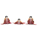 アウトレット品 雛人形三人官女単体 人形のみ 特C官女 飾り幅120〜135cm 金襴唐花鳳凰/朱 正絹No.54 官女幅39cm (22a-ya-1623) ...