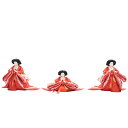 アウトレット品 雛人形三人官女単体 人形のみ 三五官女 飾り幅105〜120cm 金彩桜刺しゅう/赤 SB-733 官女幅29cm (22a-ya-1636) ...