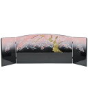 アウトレット品 雛人形三月屏風 屏風のみ 15号 ピンク まどか 醍醐桜 飾り幅105〜120cm (22a-ya-2087) インテリア ディスプレイ 見切処...