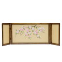 アウトレット品 雛人形三月屏風 屏風のみ 13号 刺繍桜 倫光 古代 飾り幅100〜105cm (22a-ya-2129) インテリア ディスプレイ 見切処分品