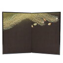 アウトレット品 雛人形三月屏風 屏風のみ 70号 二曲本仕立て 孔雀 飾り幅90〜95cm (22a-ya-2182) インテリア ディスプレイ 見切処分品
