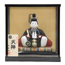 天神様人形 ケース入り 木目込み人形 子ども天神 幅27cm (22ht01/22hf01) 芳俊作 黒 烏帽子 菅原道真公 学問の神様 合格祈願