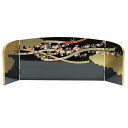 アウトレット品 雛人形 三月屏風 屏風のみ 8号 (黒)春風桜 三曲屏風 飾り幅58〜68cm (23a-ya-0025) インテリア ディスプレイ 見切処分品