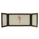 アウトレット品 屏風 屏風のみ 12号 三曲屏風 330136-12 まりに桜 焼桐 幅85~90cm (23a-ya-0340) インテリア ディスプレイ 見切処分品