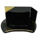 アウトレット品 屏風台 台屏風セット TJ3-3 63-27 金箔ライン 二曲変形屏風付 幅63cm (23a-ya-0601) インテリア ディスプレイ 見切処分品