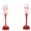 アウトレット品 雛人形用 雛道具 雪洞 2個セット 春奈 油灯 朱塗り コードレス 高さ18cm (24a-ya-0034) インテリア ディスプレイ 見切処分...