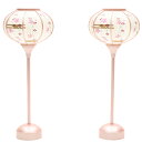 アウトレット品 雛人形用 雛道具 雪洞 2個セット 平成2号 パールピンク コードレス 幅13cm (24a-ya-0036) インテリア ディスプレイ 見切処...