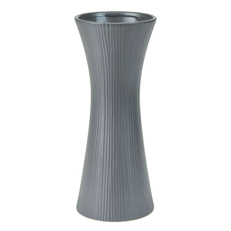 インテリア 花器 花瓶 リーナ マットグレイ SEVA 高さ40cm （P328-gw33-15) （代引き不可） ベース ディスプレイ