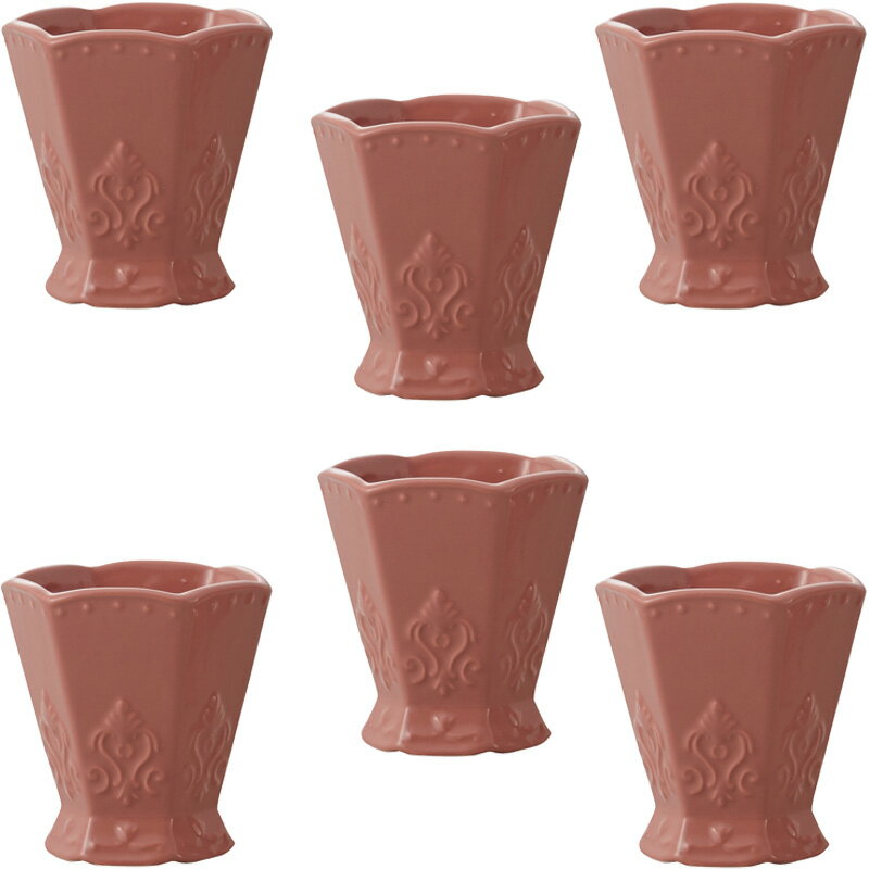 花瓶 フラワーベース Ceramic Gift paralume パラリューム reddish pink （6個入り） [120-140-510] [p88] ストーンウェア （代引き不可） インテリア ディスプレイ