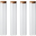 ガラスベース Glass Gift Glass Cylinder with Cork ガラスシリンダー ウィズ コルク natural (4個入り) [777-...