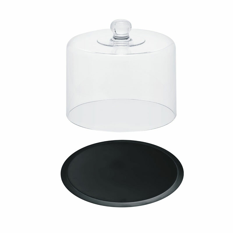 クリアドーム Polycabonate MF plate エムエフプレート black カバー付き （1個入り） [974-020-800b] [p146] メラミン （代引き不可） キッチン インテリア ディスプレイ