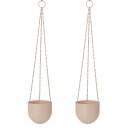 花・観葉植物用ポット ファンヌ ハンギングCP metal (2個入り) 23057 吊るしタイプ (代引き不可) ハンキングポット FARM (p213)