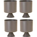 花・観葉植物用ポット フレヤ 14 N metal (4個入り) 23108 脚付き (代引き不可) ミニ鉢カバー FARM (p153)