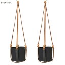 花・観葉植物用ポット レザーマクラメハンガー WB leather (2個入り) 98406 ハンガー (代引き不可) アクセサリー FARM (p233)(4)