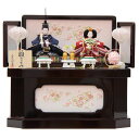 雛人形 親王収納飾り 雛ごよみ ITC青 芥子 桜刺しゅう hn247 hs46 幅55cm 葵ワイン 2人 (24hina-ya-to0046) ひな人形 雛...