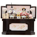 雛人形 親王収納飾り 雛ごよみ 白パール 芥子 桜刺しゅう hn248 hs46 幅55cm 葵ワイン 2人 (24hina-ya-to0047) ひな人形 雛...