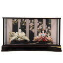 雛人形 親王ケース入り 小出松寿 京刺繍(特上) 京十一番 牡丹唐草文様 hn395 hs447 幅64cm 逸品ケース 2人 (24hina-ya-to049...