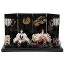 雛人形 親王平飾り 小出松寿 京極 京十二番 手刺繍B hn275 hs870 幅60cm 黒塗花丸屏風 2人 (24hina-ya-to0882) ひな人形 ...