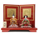 雛人形 見切り品 立雛 親王平飾り 小出松寿 おぼこ雛 雅 五寸 黄櫨染 hn281 hs1299 幅70cm 春慶花丸 (24hina-ya-to1300) ...