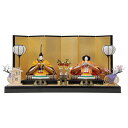 雛人形 親王平飾り 安藤桂甫 京雛 十番 有職黄櫨染 健山頭 hn22 hs1728 幅85cm 六曲金屏風 (24hina-ya-to1763) ひな人形 雛...