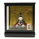 天神様人形 ケース入り 木目込み人形 子ども天神 (小) 幅23cm (k-15) 無金黒 烏帽子 菅原道真公 学問の神様 合格祈願