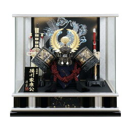 五月人形 兜 ケース飾り 清宝12号 徳川家康 ガラスパノラマケース 幅44cm(572073016)