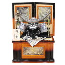 五月人形 着用兜 収納飾り 25号 幅61cm(245to0322)伊達兜 ブロンズ前立、銀鉢 戦国武将 王朝塗り龍虎彫金 ym1204n(gk225b/yb1...