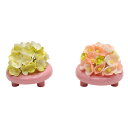 アウトレット品 雛人形 道具単品 ミニ 桜橘 小花丸 ピンク台 高さ5.5cm (25a-ya-0527) インテリア ディスプレイ 見切処分品