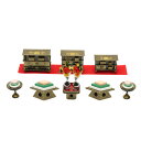 アウトレット品 雛人形 道具単品 25号 雛道具6点セット 三棚6品セット 爪唐草 (25a-ya-0596) インテリア ディスプレイ 見切処分品