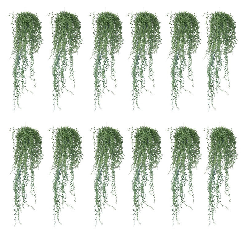 人工観葉植物 グリーンネックレス 着生 52（12個入り）991270 吊るしタイプ ハンキンググリーン インテ..