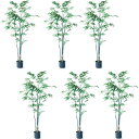 人工観葉植物 バンブー ポット 120(6個入り)992560 観葉植物 リビング、オフィスサイズ インテリア フェイクグリーン 造花GARDEN PLANT ...