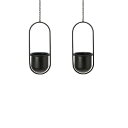 花・観葉植物用ポット ファンヌ オーバルハンギング K HANGING (2個入り) 23002 底穴なし パウダーコートスチール製 (代引き不可) ハンキング...