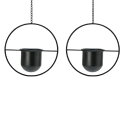 花・観葉植物用ポット ファンヌ サークルハンギング K HANGING (2個入り) 23006 底穴なし パウダーコートスチール製 (代引き不可) ハンキング...