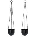 花・観葉植物用ポット ファンヌ ハンギング CK HANGING (2個入り) 23053 底穴なし パウダーコートスチール製 (代引き不可) ハンキングポット...