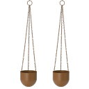 花・観葉植物用ポット ファンヌ ハンギング CC HANGING (2個入り) 23055 底穴なし パウダーコートスチール製 (代引き不可) ハンキングポット...