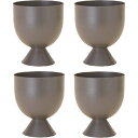 花・観葉植物用ポット ファリシア 13 N Metal POT (4個入り) 23104 底穴なし 脚付き (代引き不可) ミニ鉢カバー FARM (p185)