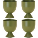 花・観葉植物用ポット ファリシア 13 G Metal POT (4個入り) 23106 底穴なし 脚付き (代引き不可) ミニ鉢カバー FARM (p185)